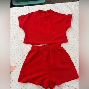 SHEIN Vibrant Red Ensemble